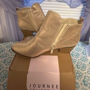 Journee “Rebel” Gold Booties size 12M